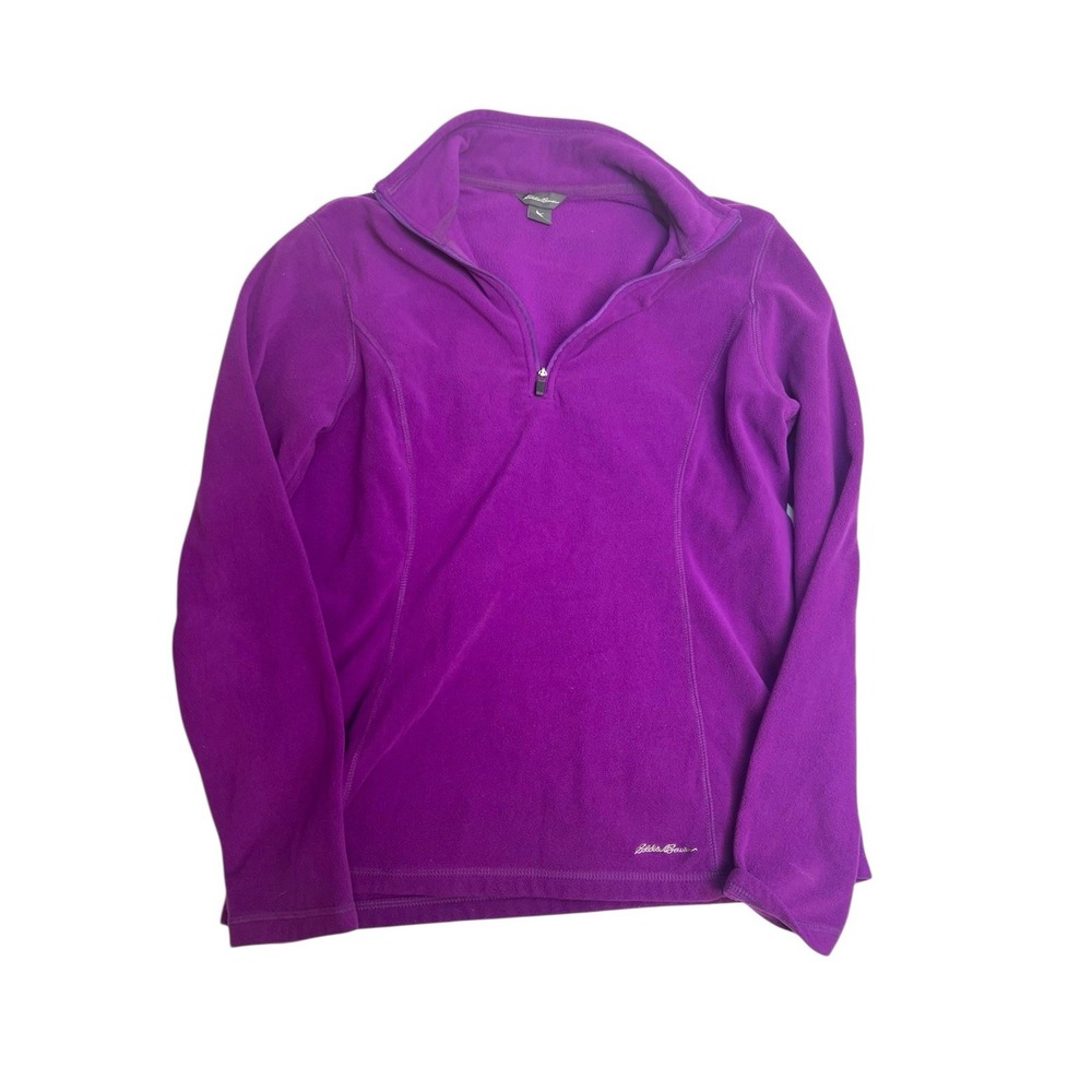 Women's Eddie Bauer Quarter Zip Purple Fleece Size Small
